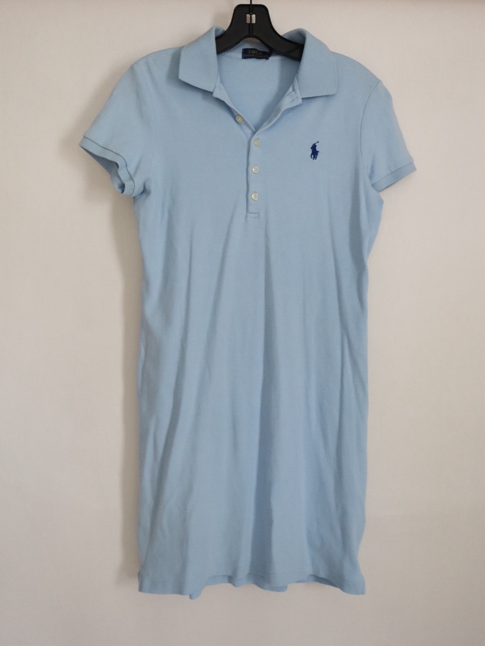 Ralph Lauren POLO Light Blue Polo Shirt Dress with Navy Pony